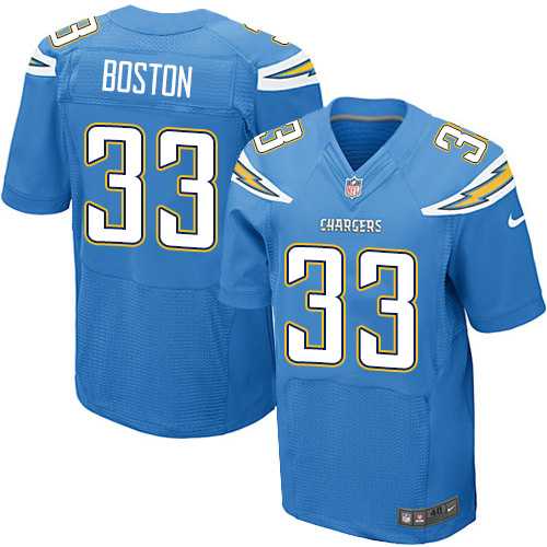 Nike Los Angeles Chargers #33 Tre Boston Electric Blue Alternate Men's Stitched NFL New Elite Jersey