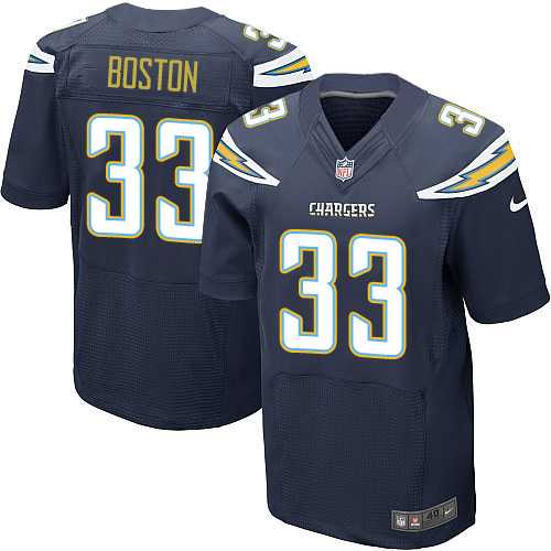Nike Los Angeles Chargers #33 Tre Boston Navy Blue Team Color Men's Stitched NFL New Elite Jersey
