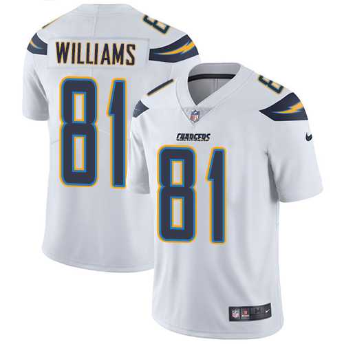 Nike Los Angeles Chargers #81 Mike Williams White Men's Stitched NFL Vapor Untouchable Limited Jersey