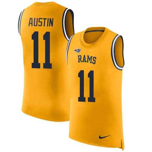 Nike Los Angeles Rams #11 Tavon Austin Gold Men's Stitched NFL Limited Rush Tank Top Jersey