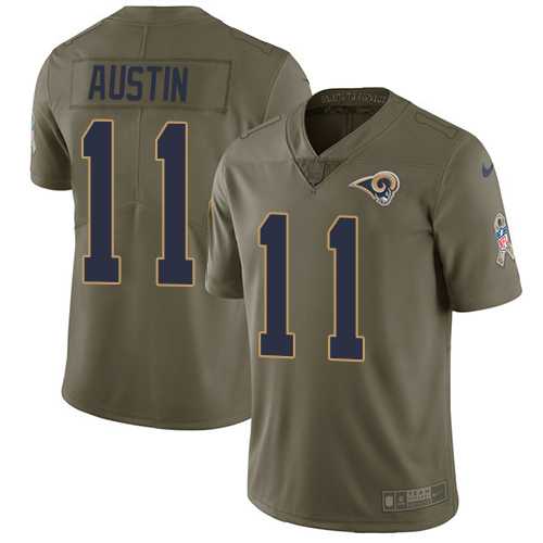 Nike Los Angeles Rams #11 Tavon Austin Olive Men's Stitched NFL Limited 2017 Salute to Service Jersey