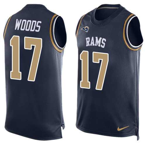 Nike Los Angeles Rams #17 Robert Woods Navy Blue Team Color Men's Stitched NFL Limited Tank Top Jersey