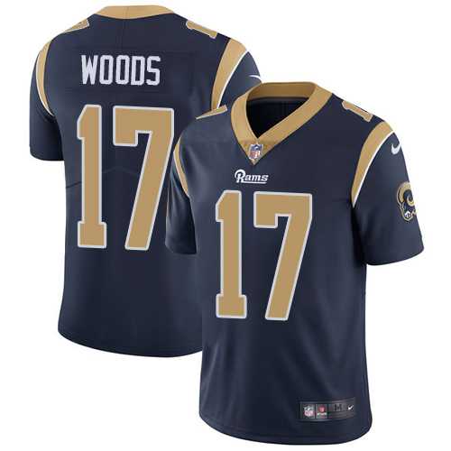 Nike Los Angeles Rams #17 Robert Woods Navy Blue Team Color Men's Stitched NFL Vapor Untouchable Limited Jersey