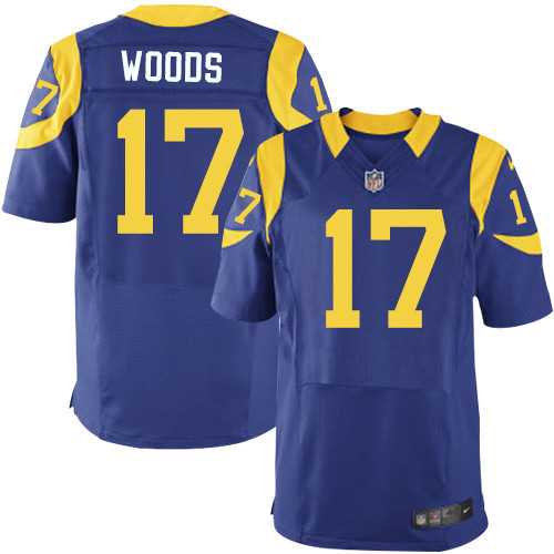 Nike Los Angeles Rams #17 Robert Woods Royal Blue Alternate Men's Stitched NFL Elite Jersey