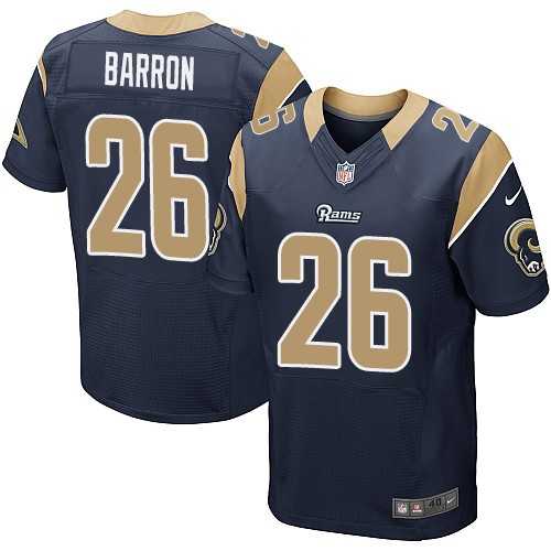Nike Los Angeles Rams #26 Mark Barron Navy Blue Team Color Men's Stitched NFL Elite Jersey