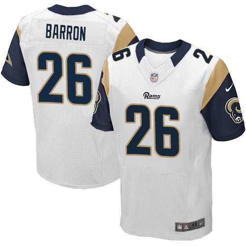 Nike Los Angeles Rams #26 Mark Barron White Men's Stitched NFL Elite Jersey
