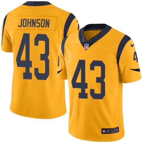 Nike Los Angeles Rams #43 John Johnson Gold Men's Stitched NFL Limited Rush Jersey