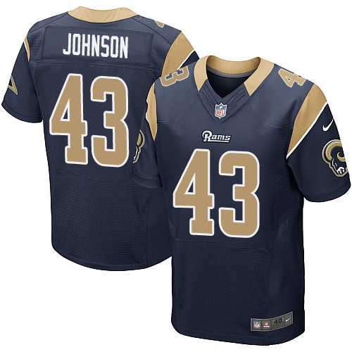 Nike Los Angeles Rams #43 John Johnson Navy Blue Team Color Men's Stitched NFL Elite Jersey