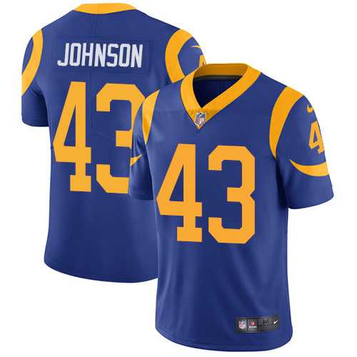 Nike Los Angeles Rams #43 John Johnson Royal Blue Alternate Men's Stitched NFL Vapor Untouchable Limited Jersey