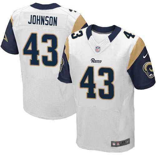 Nike Los Angeles Rams #43 John Johnson White Men's Stitched NFL Elite Jersey