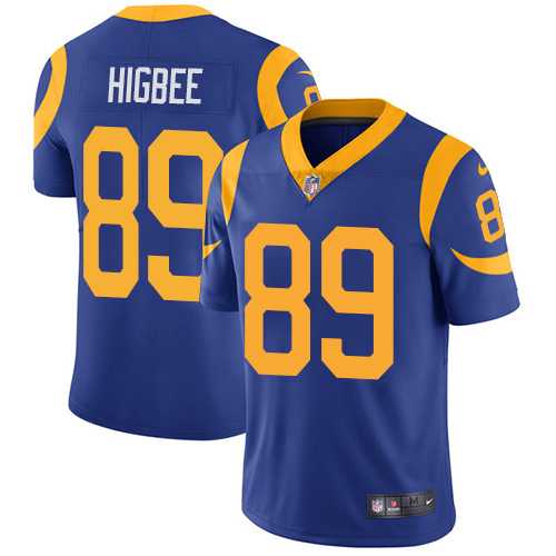 Nike Los Angeles Rams #89 Tyler Higbee Royal Blue Alternate Men's Stitched NFL Vapor Untouchable Limited Jersey