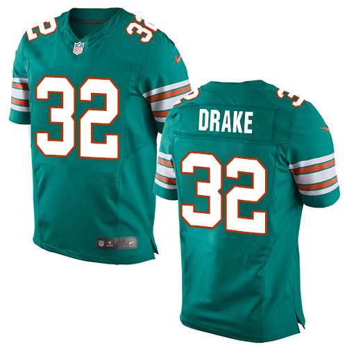 Nike Miami Dolphins #32 Kenyan Drake Aqua Green Alternate Men's Stitched NFL Elite Jersey