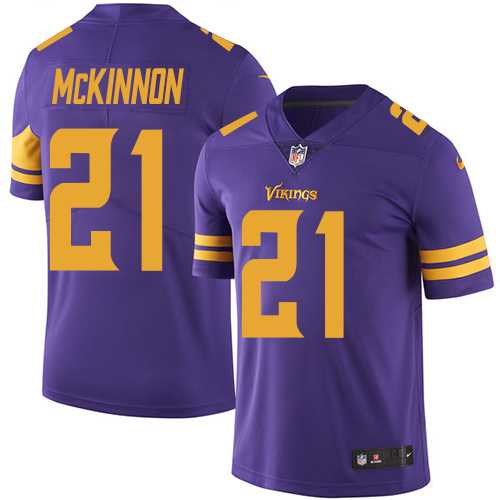 Nike Minnesota Vikings #21 Jerick McKinnon Purple Men's Stitched NFL Limited Rush Jersey