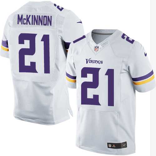 Nike Minnesota Vikings #21 Jerick McKinnon White Men's Stitched NFL Elite Jersey