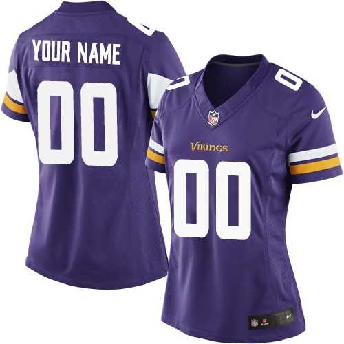 Nike Minnesota Vikings Purple Team Color Women's Limited Custom Jersey