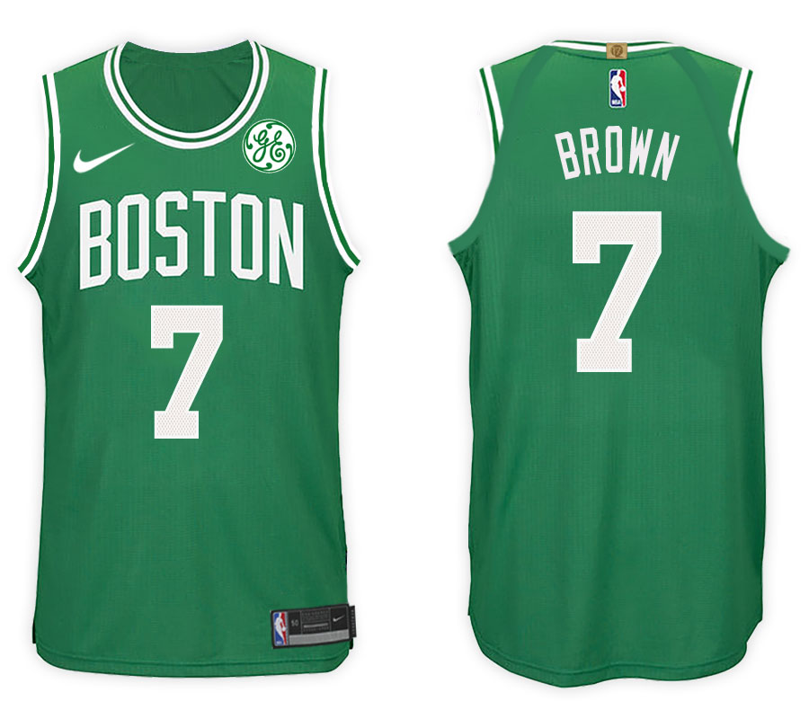 Nike NBA Boston Celtics #7 Jaylen Brown Jersey 2017-18 New Season Green Jersey