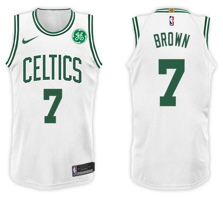 Nike NBA Boston Celtics #7 Jaylen Brown Jersey 2017 18 New Season White Jersey