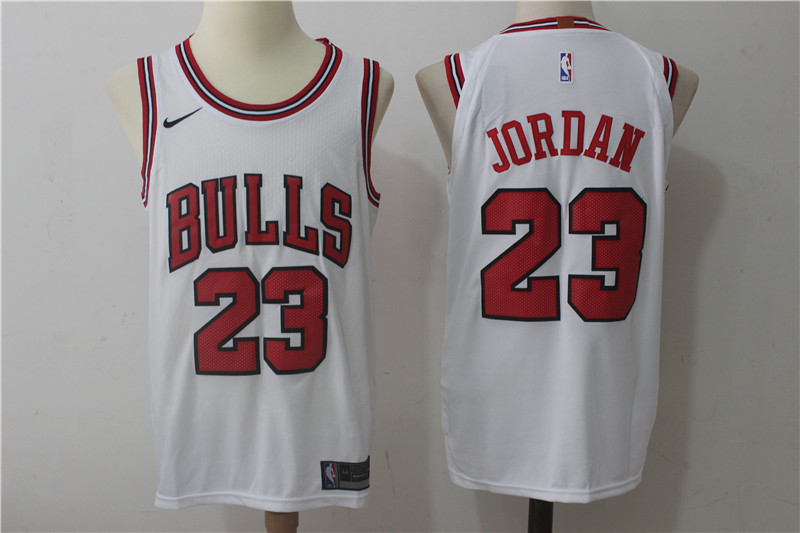 Nike NBA Chicago Bulls #23 Michael Jordan Jersey 2017-18 New Season White Jersey