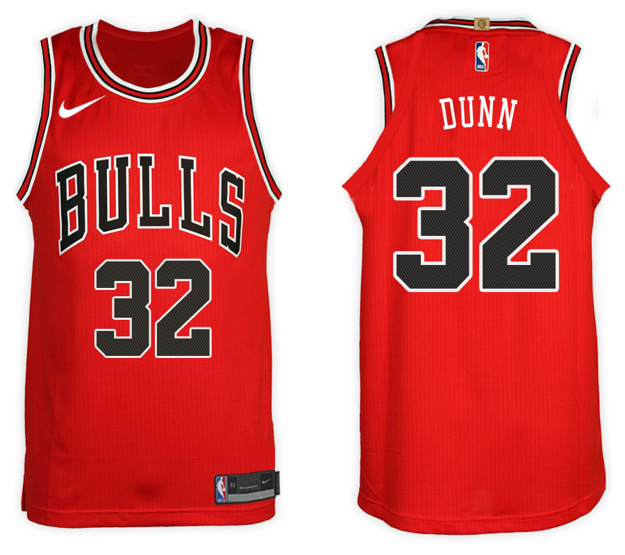 Nike NBA Chicago Bulls #32 Kris Dunn Jersey 2017-18 New Season Red Jersey