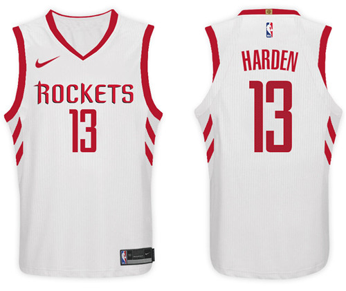 Nike NBA Houston Rockets #13 James Harden Jersey 2017-18 New Season White Jersey