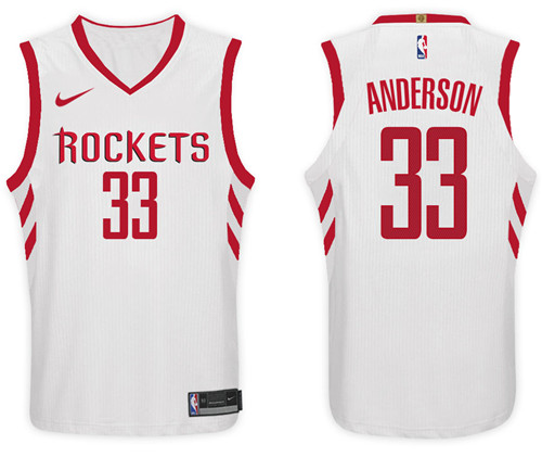 Nike NBA Houston Rockets #33 Ryan Anderson Jersey 2017 18 New Season White Jersey
