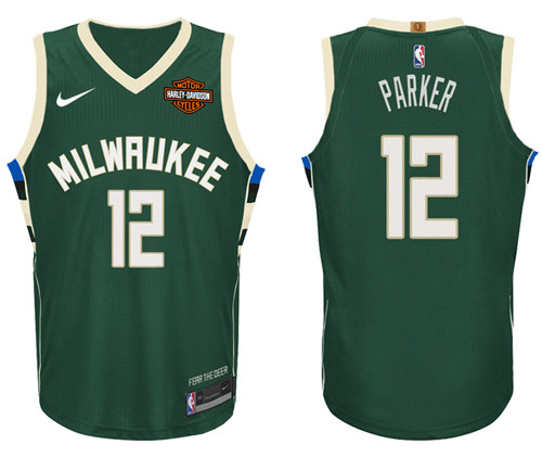 Nike NBA Milwaukee Bucks #12 Jabari Parker Jersey 2017-18 New Season Green Jersey