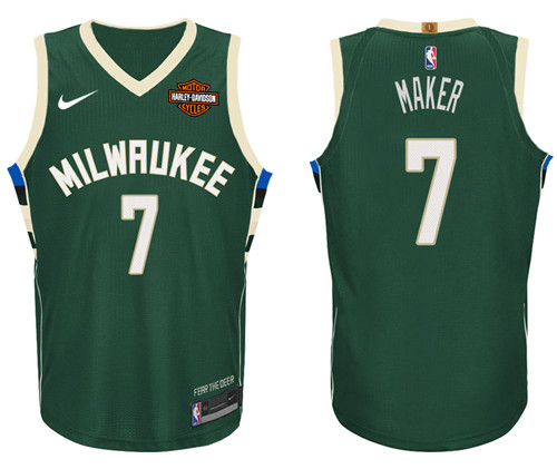 Nike NBA Milwaukee Bucks #7 Thon Maker Jersey 2017-18 New Season Green Jersey