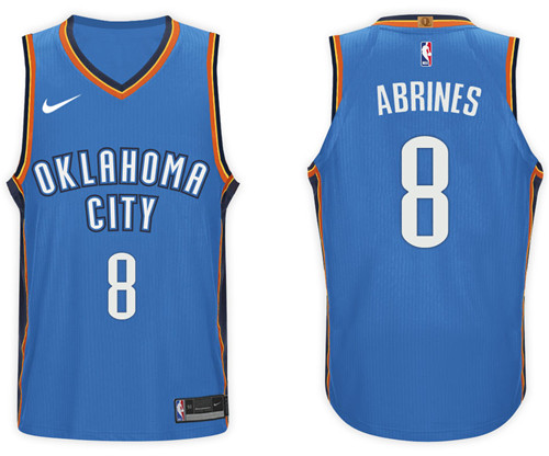 Nike NBA Oklahoma City Thunder #8 Alex Abrines Jersey 2017-18 New Season Blue Jersey