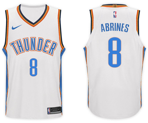 Nike NBA Oklahoma City Thunder #8 Alex Abrines Jersey 2017-18 New Season White Jersey