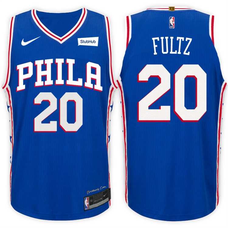 Nike NBA Philadelphia 76ers #20 Markelle Fultz Jersey 2017-18 New Season Blue Jersey