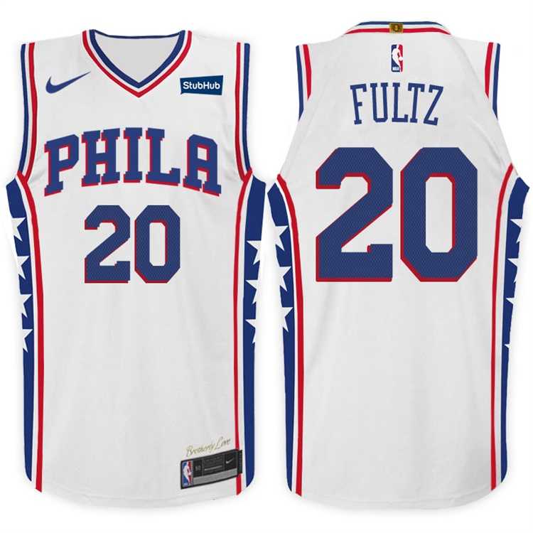Nike NBA Philadelphia 76ers #20 Markelle Fultz Jersey 2017-18 New Season White Jersey