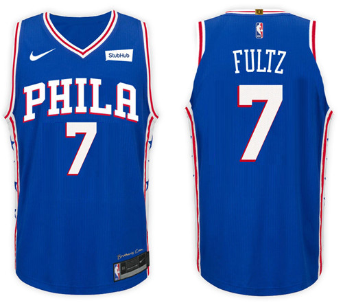 Nike NBA Philadelphia 76ers #7 Markelle Fultz Jersey 2017-18 New Season Blue Jersey