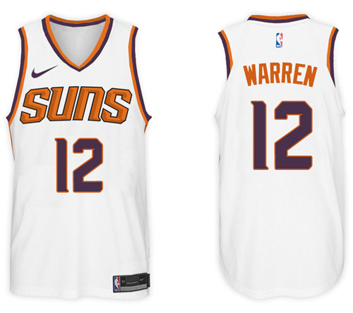Nike NBA Phoenix Suns #12 T.J. Warren Jersey 2017-18 New Season White Jersey