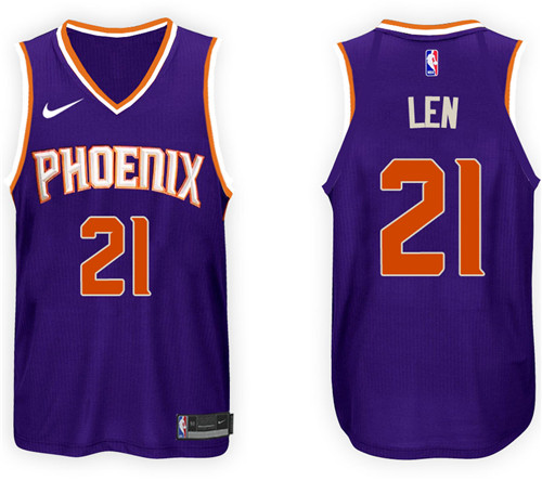 Nike NBA Phoenix Suns #21 Alex Len Jersey 2017-18 New Season Purple Jersey