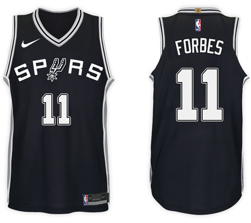Nike NBA San Antonio Spurs #11 Bryn Forbes Jersey 2017-18 New Season Black Jersey
