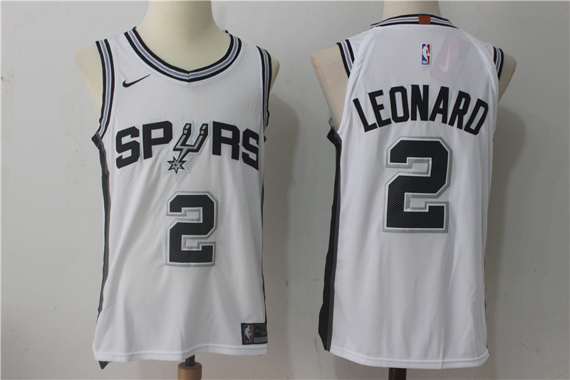 Nike NBA San Antonio Spurs #2 Kawhi Leonard Jersey 2017-18 New Season White Jersey