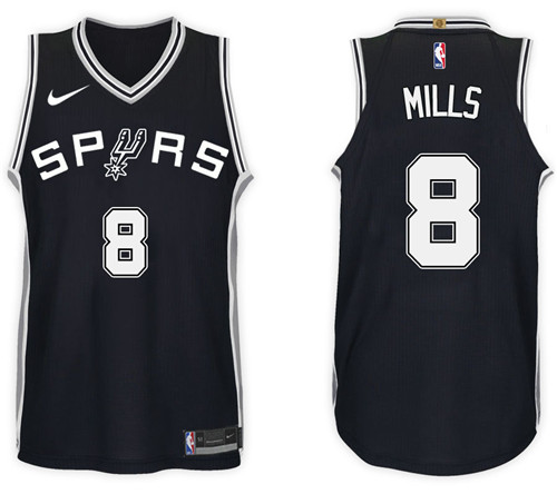 Nike NBA San Antonio Spurs #8 Patty Mills Jersey 2017-18 New Season Black Jersey