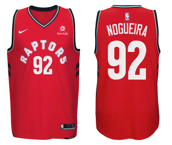 Nike NBA Toronto Raptors #92 Lucas Nogueira Jersey 2017-18 New Season Red Jersey