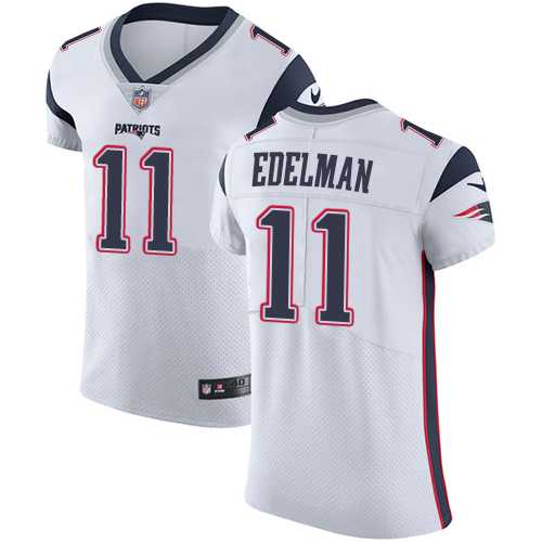 Nike New England Patriots #11 Julian Edelman White Men's Stitched NFL Vapor Untouchable Elite Jersey
