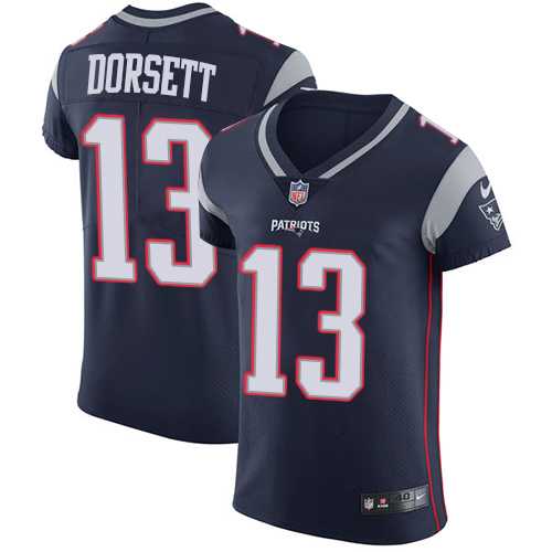 Nike New England Patriots #13 Phillip Dorsett Navy Blue Team Color Men's Stitched NFL Vapor Untouchable Elite Jersey