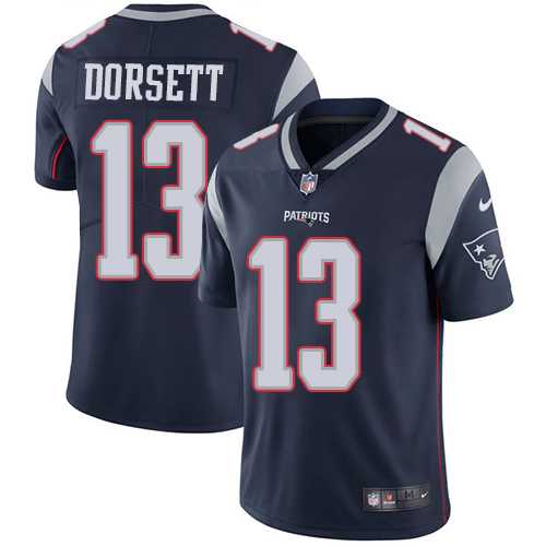 Nike New England Patriots #13 Phillip Dorsett Navy Blue Team Color Men's Stitched NFL Vapor Untouchable Limited Jersey