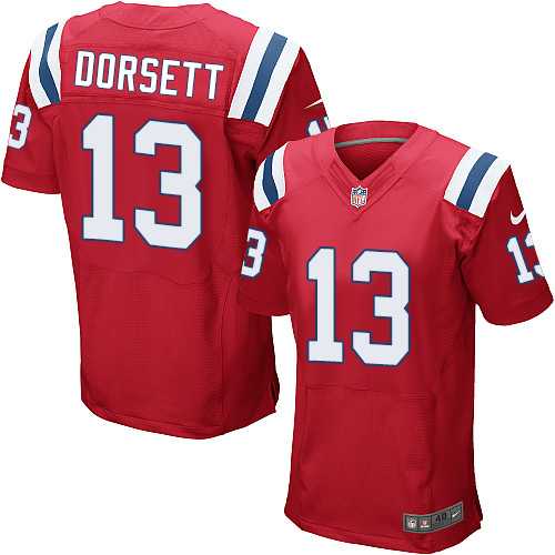 Nike New England Patriots #13 Phillip Dorsett Red Alternate Men's Stitched NFL Elite Jersey