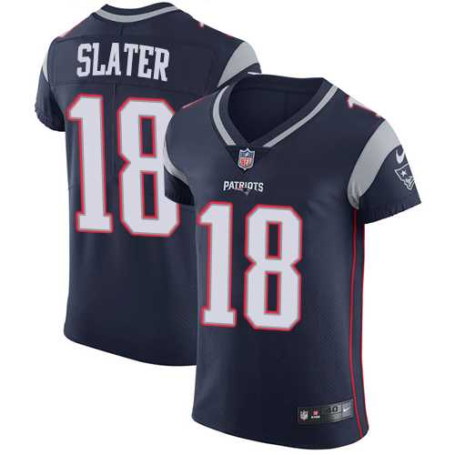 Nike New England Patriots #18 Matt Slater Navy Blue Team Color Men's Stitched NFL Vapor Untouchable Elite Jersey
