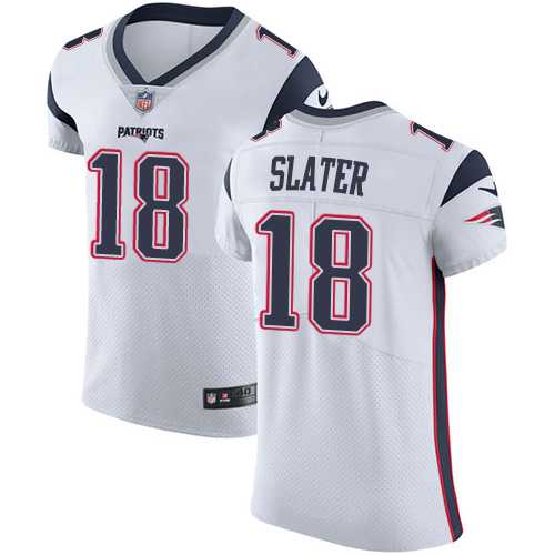 Nike New England Patriots #18 Matt Slater White Men's Stitched NFL Vapor Untouchable Elite Jersey