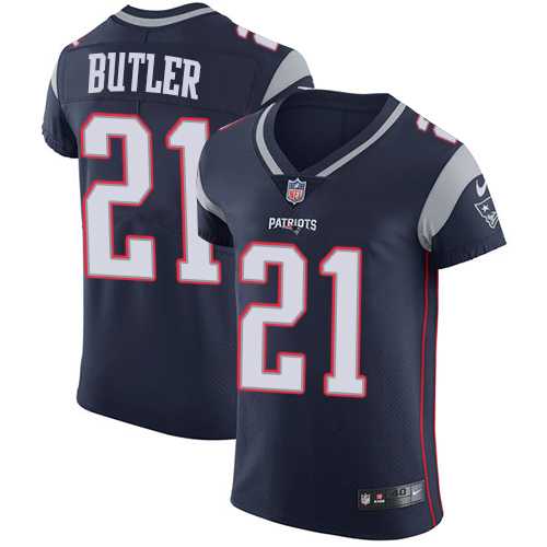 Nike New England Patriots #21 Malcolm Butler Navy Blue Team Color Men's Stitched NFL Vapor Untouchable Elite Jersey