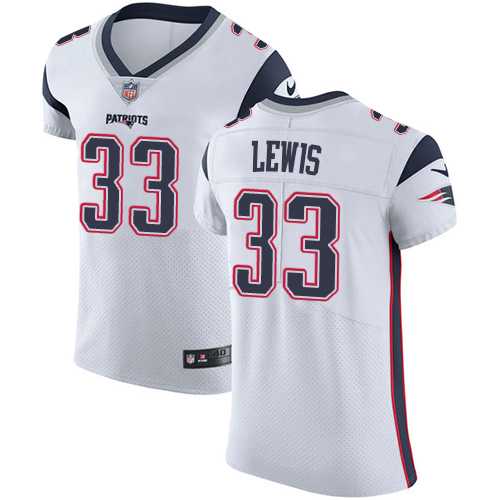 Nike New England Patriots #33 Dion Lewis White Men's Stitched NFL Vapor Untouchable Elite Jersey