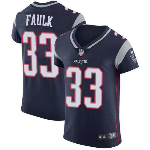 Nike New England Patriots #33 Kevin Faulk Navy Blue Team Color Men's Stitched NFL Vapor Untouchable Elite Jersey