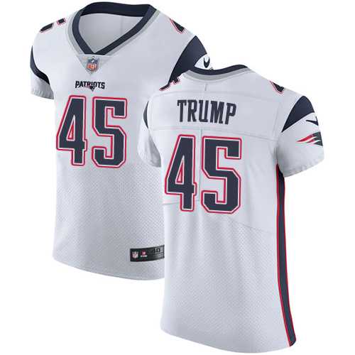 Nike New England Patriots #45 Donald Trump White Men's Stitched NFL Vapor Untouchable Elite Jersey