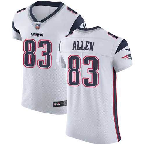 Nike New England Patriots #83 Dwayne Allen White Men's Stitched NFL Vapor Untouchable Elite Jersey