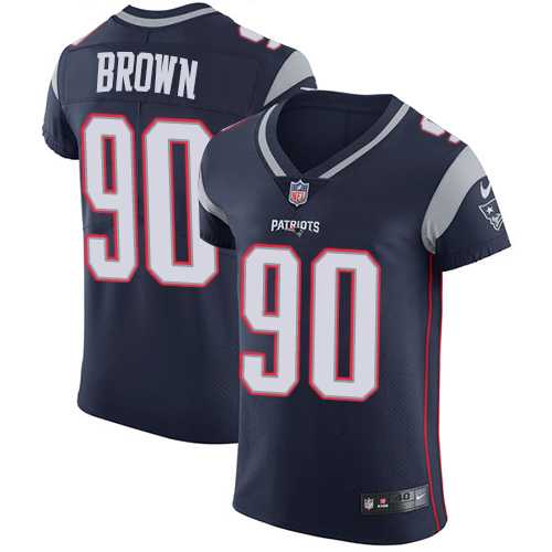 Nike New England Patriots #90 Malcom Brown Navy Blue Team Color Men's Stitched NFL Vapor Untouchable Elite Jersey